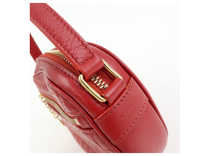 Céline CELINE Borsa a spalla in pelle Borsa a tracolla C Charm Red - vista 9