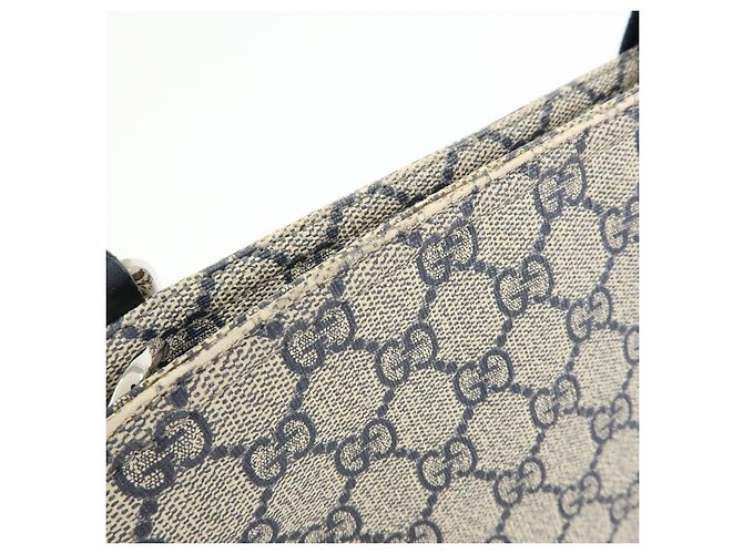 GUCCI Borsa a tracolla e a spalla in pelle GG Supreme Beige 201538 - vista 17
