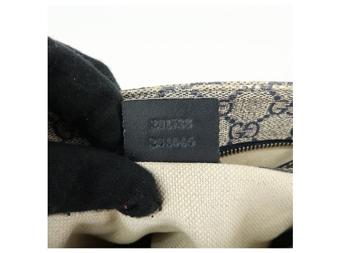 GUCCI Borsa a tracolla e a spalla in pelle GG Supreme Beige 201538 - vista 24