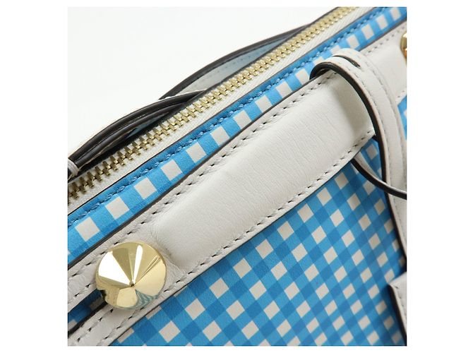 FENDI By The Way Borsa a tracolla 2Way in pelle Gingham Plaid 8BL145 - vista 10