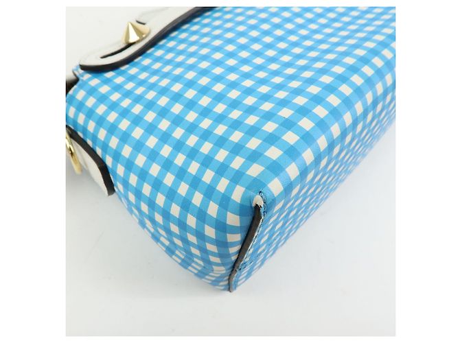 FENDI By The Way Borsa a tracolla 2Way in pelle Gingham Plaid 8BL145 - vista 14