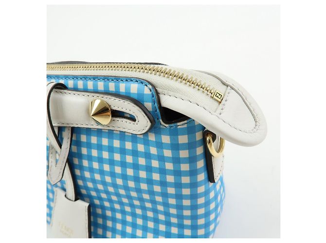 FENDI By The Way Borsa a tracolla 2Way in pelle Gingham Plaid 8BL145 - vista 16