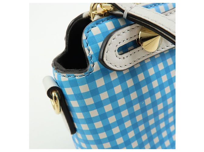 FENDI By The Way Borsa a tracolla 2Way in pelle Gingham Plaid 8BL145 - vista 17