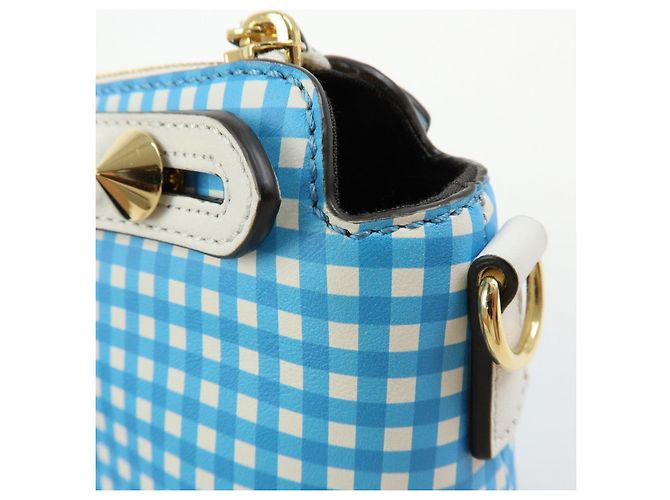 FENDI By The Way Borsa a tracolla 2Way in pelle Gingham Plaid 8BL145 - vista 18