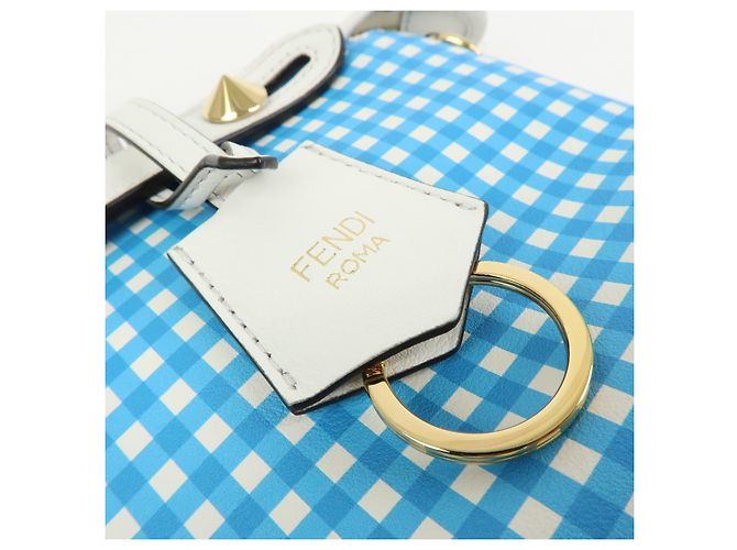 FENDI By The Way Borsa a tracolla 2Way in pelle Gingham Plaid 8BL145 - vista 19