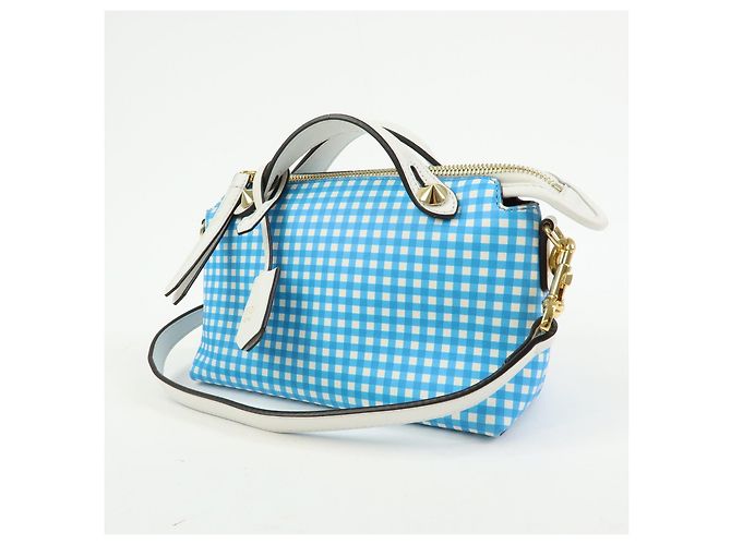 FENDI By The Way Borsa a tracolla 2Way in pelle Gingham Plaid 8BL145 - vista 3