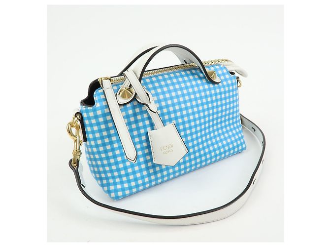 FENDI By The Way Borsa a tracolla 2Way in pelle Gingham Plaid 8BL145 - vista 4