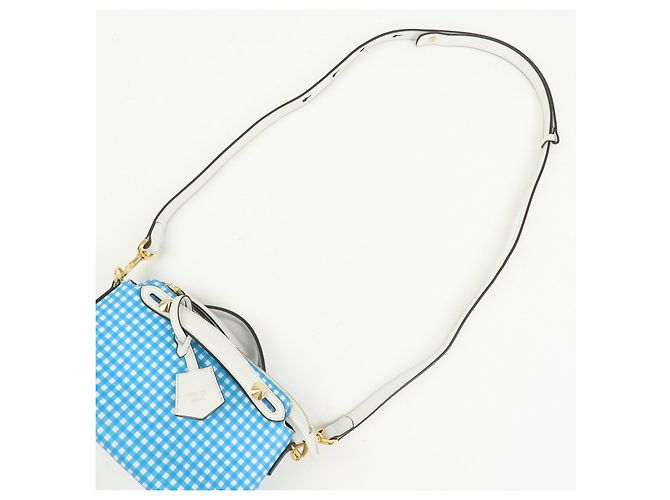 FENDI By The Way Borsa a tracolla 2Way in pelle Gingham Plaid 8BL145 - vista 6