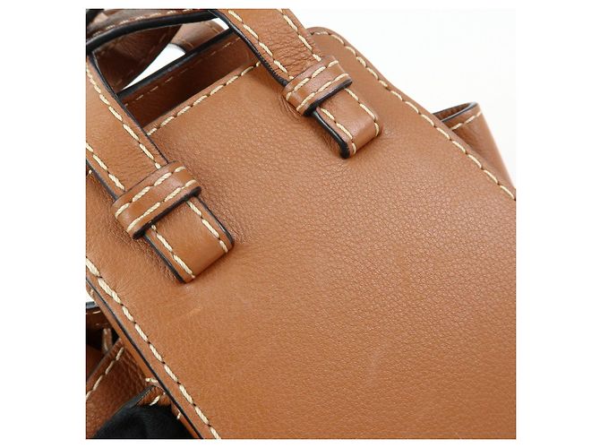 Borsa Mini 2Way LOEWE Anagram Hammock in pelle di vitello e cotone con coulisse - vista 18