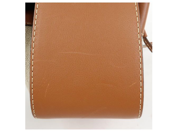 Borsa Mini 2Way LOEWE Anagram Hammock in pelle di vitello e cotone con coulisse - vista 19