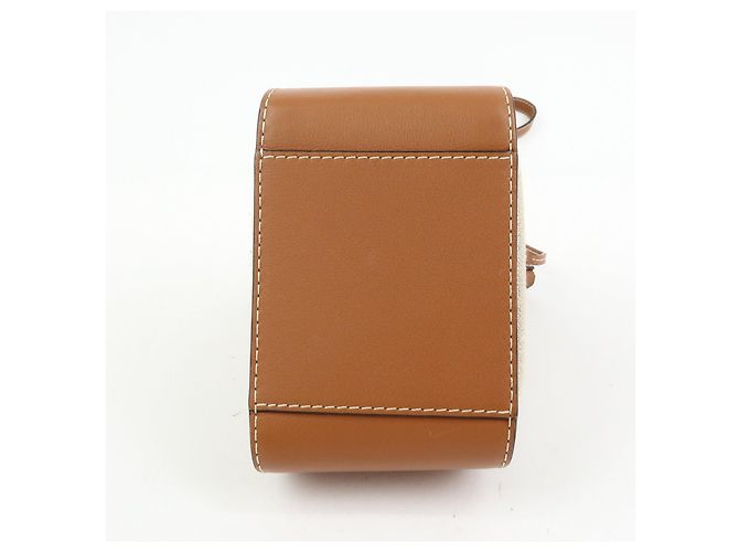 Borsa Mini 2Way LOEWE Anagram Hammock in pelle di vitello e cotone con coulisse - vista 5