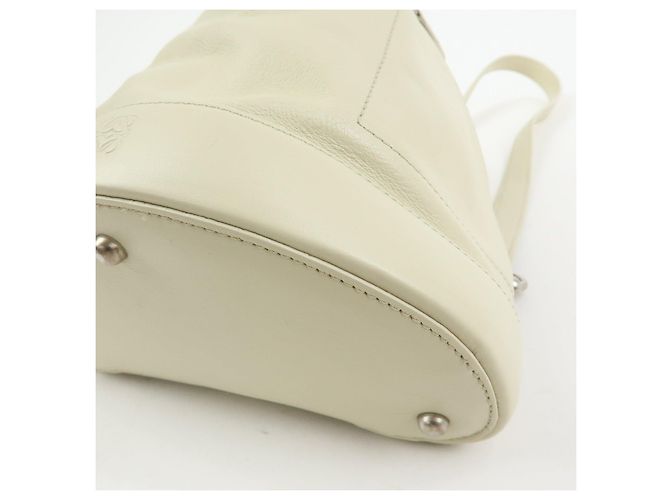 LOEWE Anagram Anton Leder-Rucksack Ivory - Ansicht 12