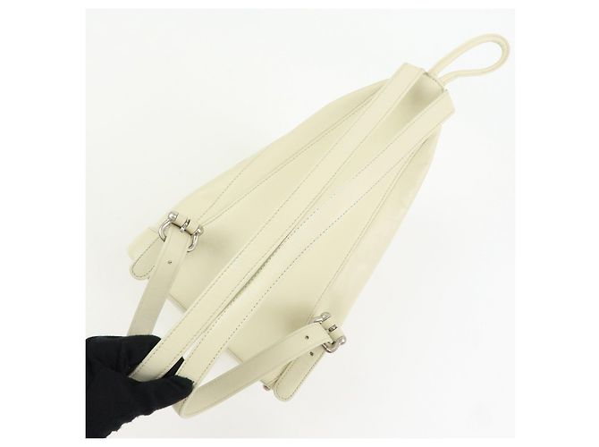 LOEWE Anagram Anton Leder-Rucksack Ivory - Ansicht 6
