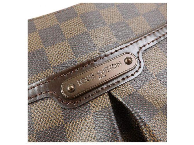 Borsa a tracolla Louis Vuitton Damier Bloomsbury PM Marrone N42251 - vista 16