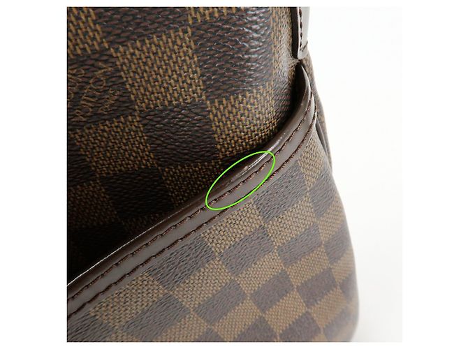 Borsa a tracolla Louis Vuitton Damier Bloomsbury PM Marrone N42251 - vista 17