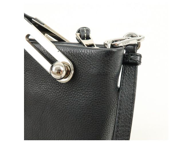 LOEWE Anagram Missy Small Borsa 2Way in pelle di vitello Borsa a tracolla Nera - vista 15