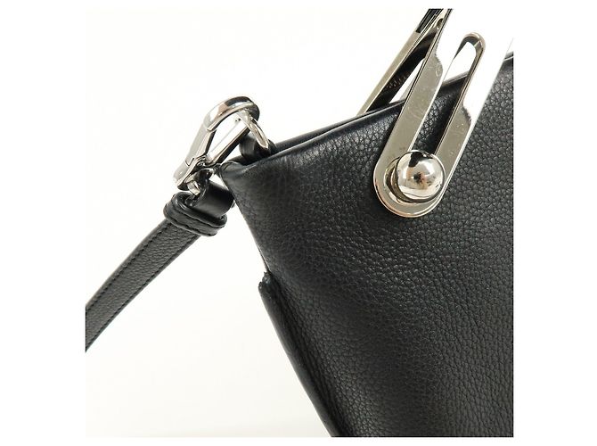 LOEWE Anagram Missy Small Borsa 2Way in pelle di vitello Borsa a tracolla Nera - vista 16