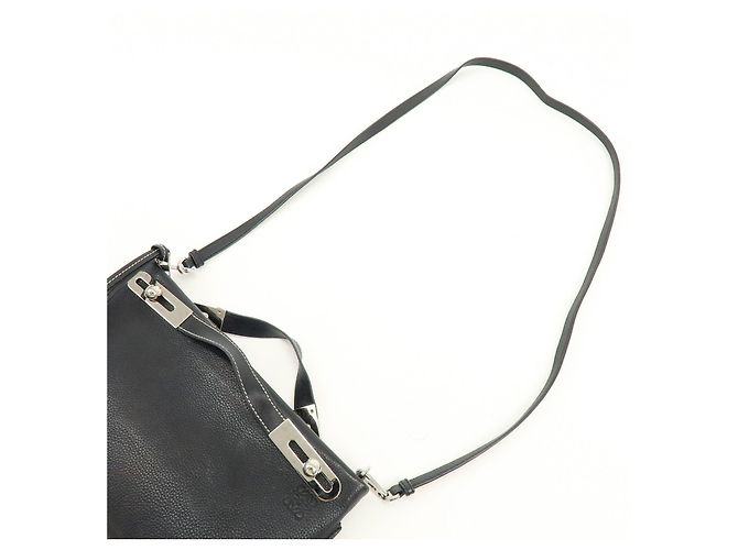 LOEWE Anagram Missy Small Borsa 2Way in pelle di vitello Borsa a tracolla Nera - vista 6