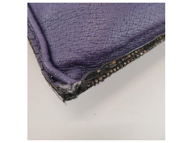 Borsa Tote e borsa a mano PRADA in pelle e lana con logo Triangle, Viola - vista 18