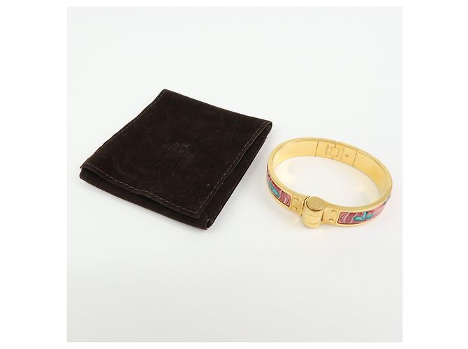 Hermès HERMES Bracciale Rigido Metal Charniere BRIDES de GALA Pink Gold - vista 12
