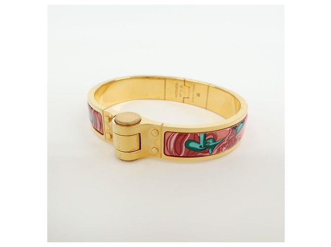 Hermès HERMES Bracciale Rigido Metal Charniere BRIDES de GALA Pink Gold - vista 3