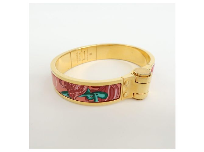 Hermès HERMES Bracciale Rigido Metal Charniere BRIDES de GALA Pink Gold - vista 4