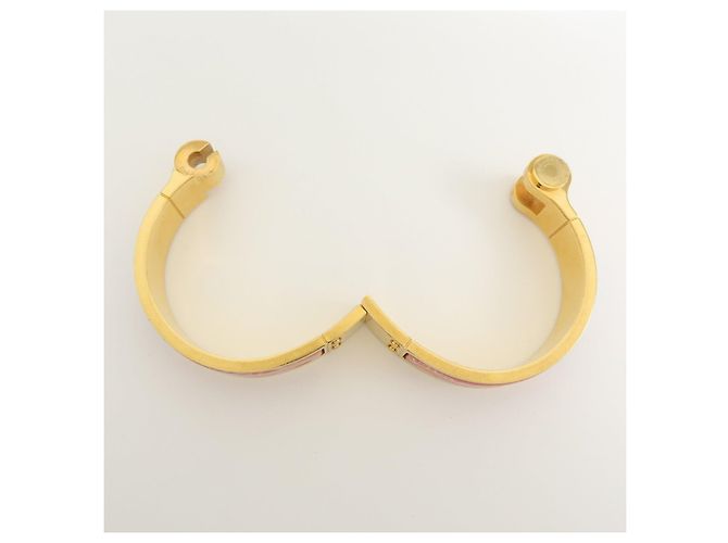 Hermès HERMES Bracciale Rigido Metal Charniere BRIDES de GALA Pink Gold - vista 9