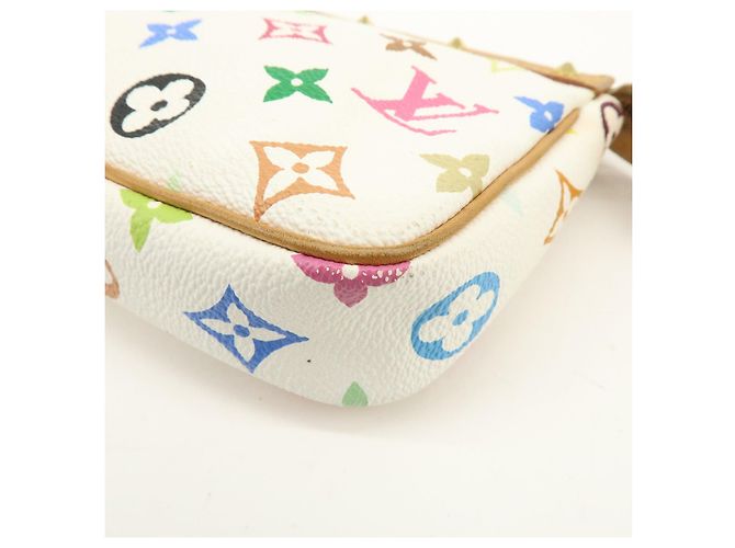 Louis Vuitton Monogram Multicolor Pochette Accessoires Bianco M92649 - vista 11