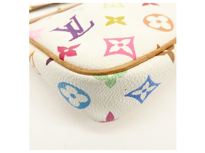Louis Vuitton Monogram Multicolor Pochette Accessoires Bianco M92649 - vista 12
