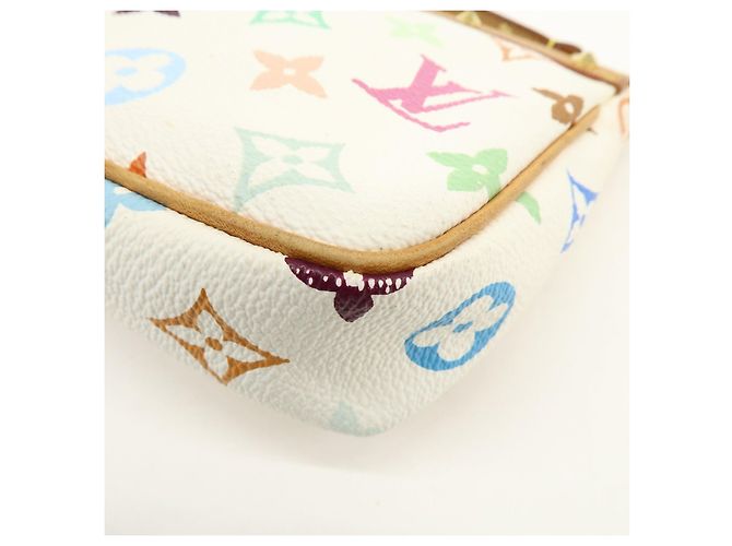 Louis Vuitton Monogram Multicolor Pochette Accessoires Bianco M92649 - vista 13