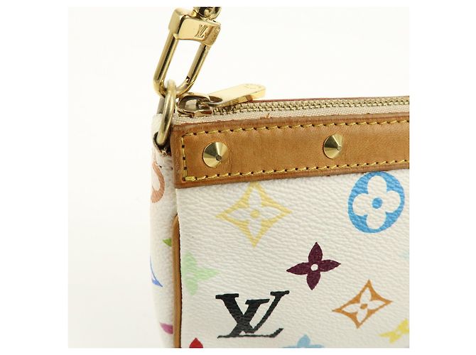 Louis Vuitton Monogram Multicolor Pochette Accessoires Bianco M92649 - vista 14