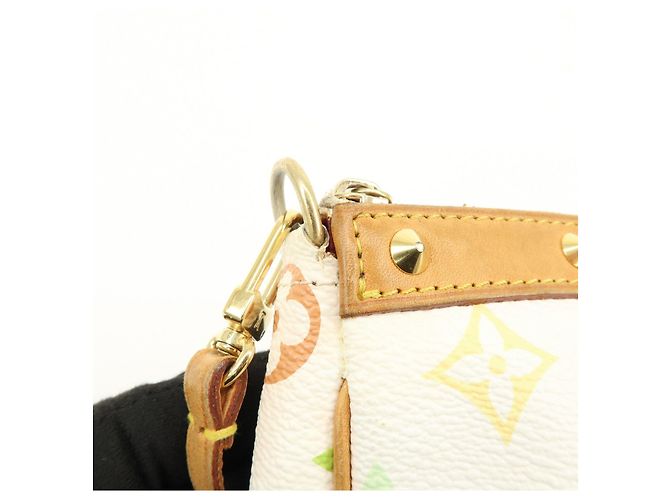 Louis Vuitton Monogram Multicolor Pochette Accessoires Bianco M92649 - vista 16