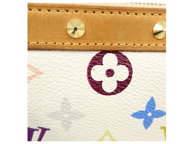 Louis Vuitton Monogram Multicolor Pochette Accessoires Bianco M92649 - vista 18