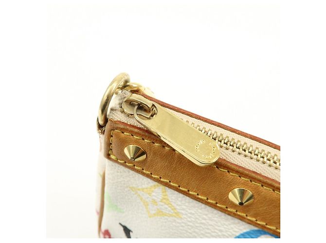 Louis Vuitton Monogram Multicolor Pochette Accessoires Bianco M92649 - vista 20