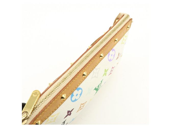Louis Vuitton Monogram Multicolor Pochette Accessoires Bianco M92649 - vista 21