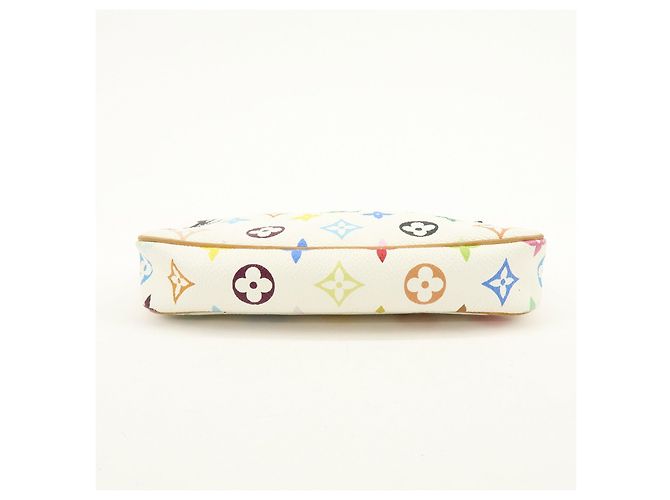 Louis Vuitton Monogram Multicolor Pochette Accessoires Bianco M92649 - vista 5