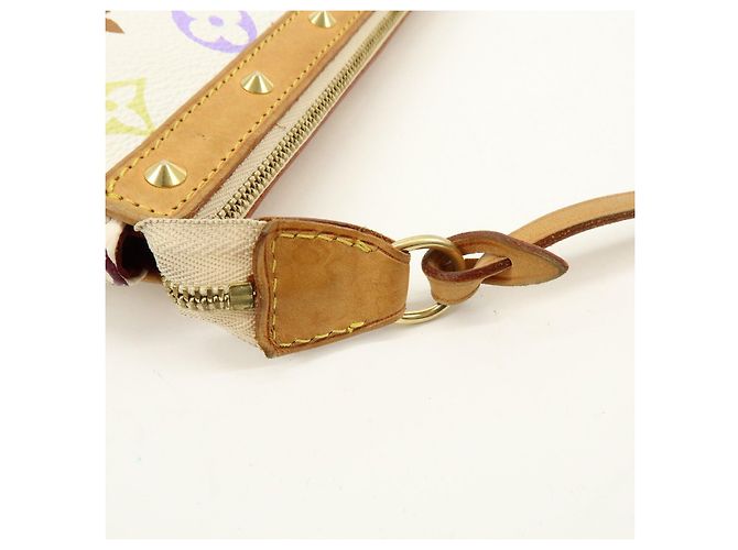 Louis Vuitton Monogram Multicolor Pochette Accessoires Bianco M92649 - vista 9