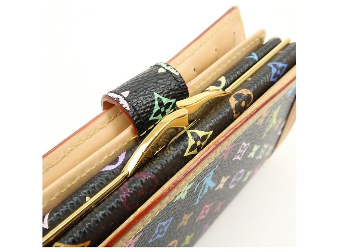 Louis Vuitton Monogram Multicolor Portefeuille Viennois Noir M92988 - vista 14