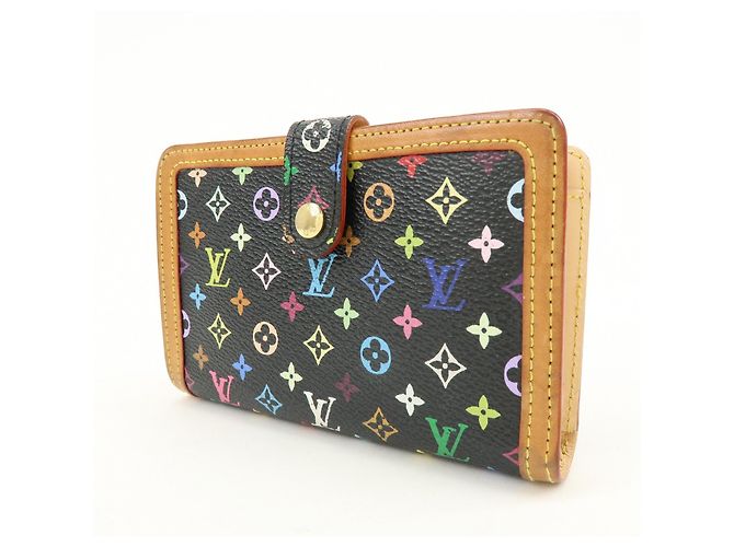 Louis Vuitton Monogram Multicolor Portefeuille Viennois Noir M92988 - vista 3