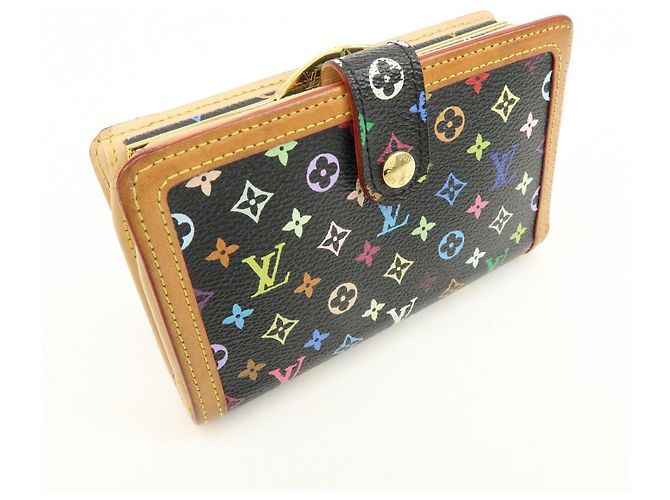Louis Vuitton Monogram Multicolor Portefeuille Viennois Noir M92988 - vista 4