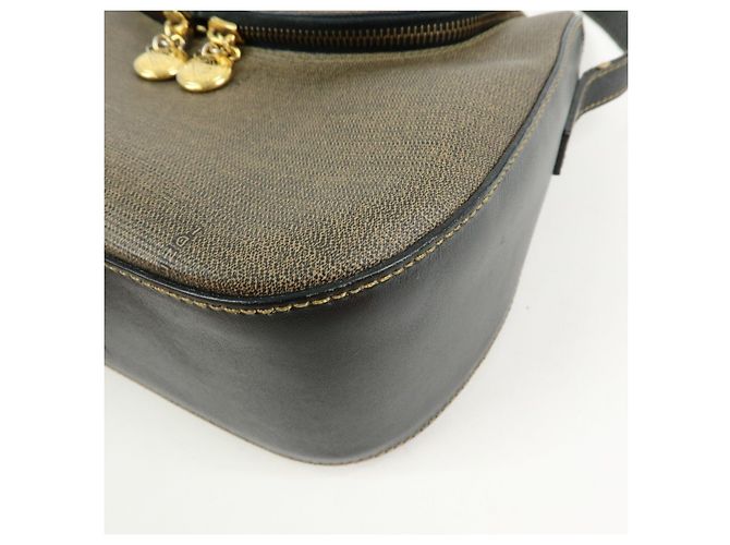 FENDI Borsa a tracolla e a spalla in tela PVC e pelle Marrone 25933 - vista 11