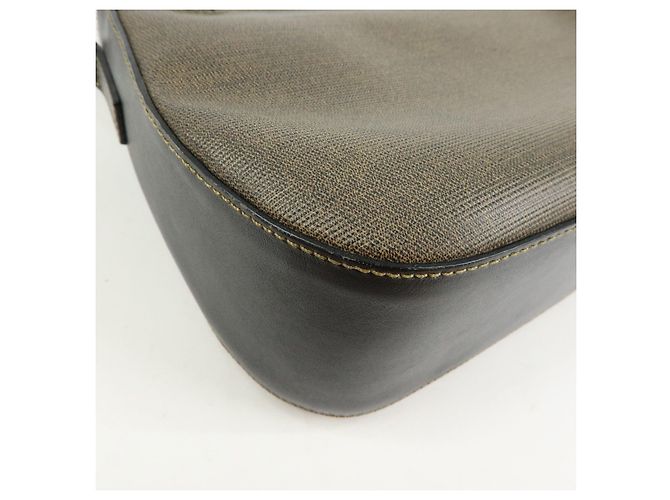 FENDI Borsa a tracolla e a spalla in tela PVC e pelle Marrone 25933 - vista 12