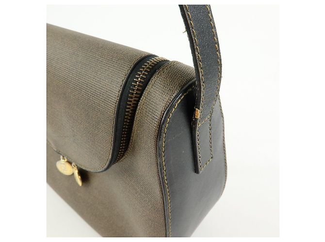 FENDI Borsa a tracolla e a spalla in tela PVC e pelle Marrone 25933 - vista 14