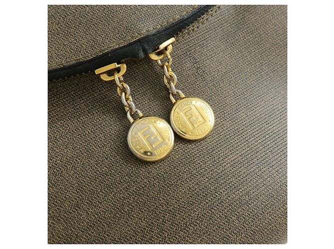 FENDI Borsa a tracolla e a spalla in tela PVC e pelle Marrone 25933 - vista 16