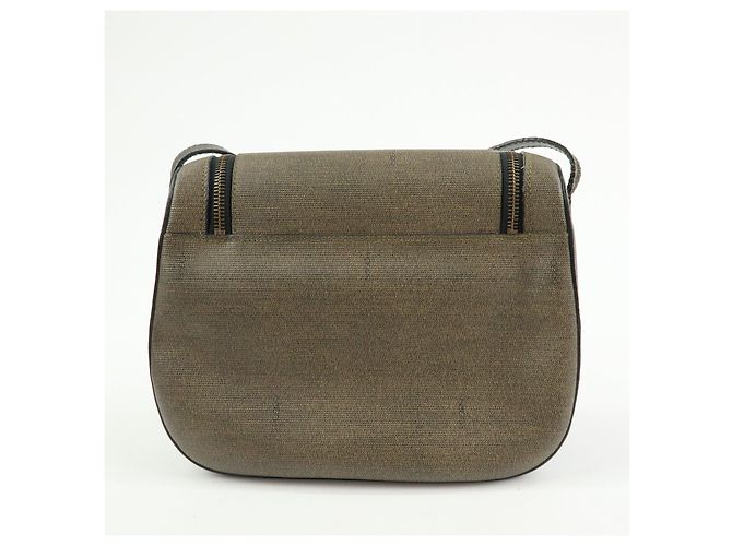 FENDI Borsa a tracolla e a spalla in tela PVC e pelle Marrone 25933 - vista 2