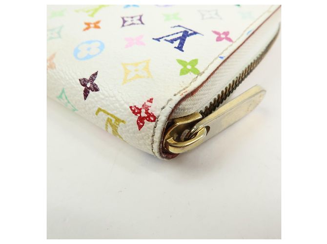 Louis Vuitton Monogram Multicolor Zippy Long Wallet Blanc M60241 - Ansicht 9