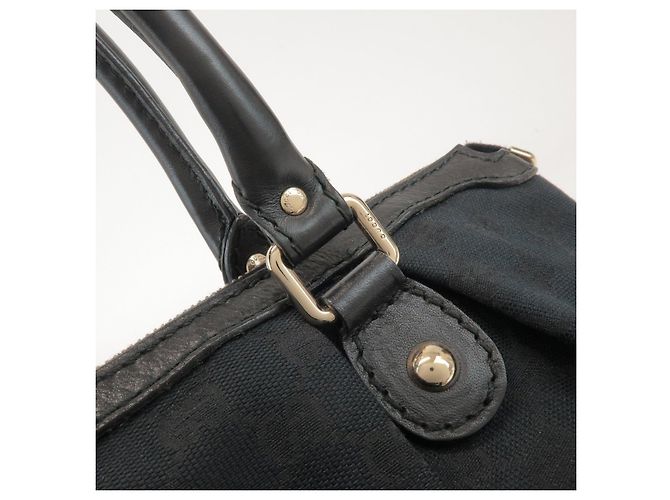 GUCCI Sukey Interlocking G GG Canvas Leather 2Way Bag Black 247902 - vista 10