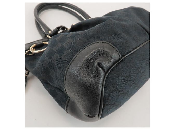 GUCCI Sukey Interlocking G GG Canvas Leather 2Way Bag Black 247902 - vista 13
