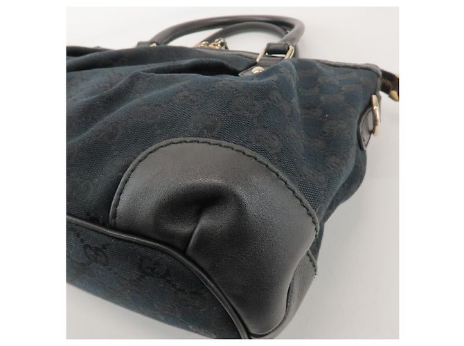GUCCI Sukey Interlocking G GG Canvas Leather 2Way Bag Black 247902 - vista 14