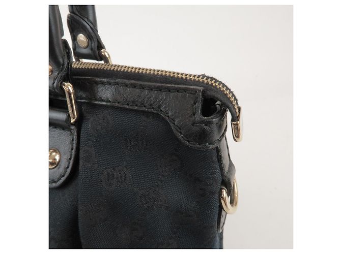 GUCCI Sukey Interlocking G GG Canvas Leather 2Way Bag Black 247902 - vista 15